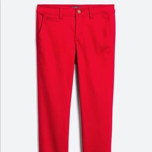 Market & Spruce Rosabel Skinny Cuffed Pant in red, size 10